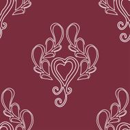 Valentine seamless hearts and Love you pattern N25