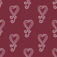 Valentine seamless hearts and Love you pattern N26