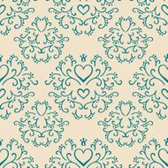 Valentine seamless hearts and Love you pattern N30