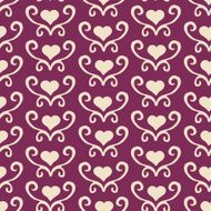 Valentine seamless hearts and Love you pattern N34