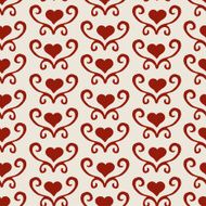 Valentine seamless hearts and Love you pattern N35