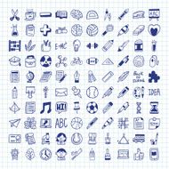 Doodle school icons N2