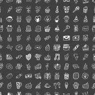 Doodle Birthday seamless pattern background