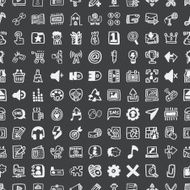 Doodle Web seamless pattern background N7