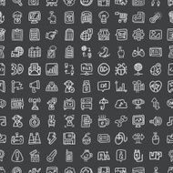 Doodle Web seamless pattern background N12