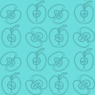 Seamless background with apples N7