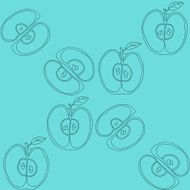 Seamless background with apples N8