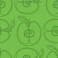 Seamless background with apples N10
