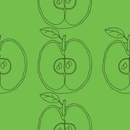 Seamless background with apples N11