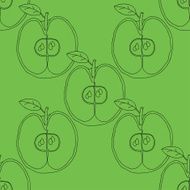 Seamless background with apples N12