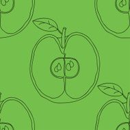 Seamless background with apples N16