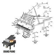 Numbers game for children musical instruments (grand piano)