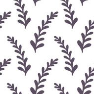 Hand drawn floral seamless pattern Monochrome doodle background