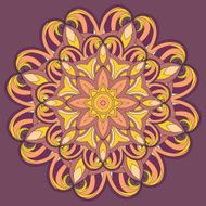 Ornamental round pattern is like mandala vector Illustration N3