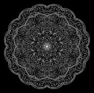Lace round ornament