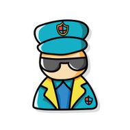 poilce officer doodle
