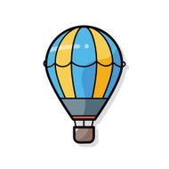 Hot Air Balloon Doodle N3