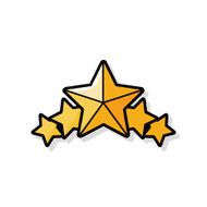 Star badge doodle