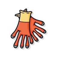 cleaning gloves doodle