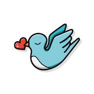 valentines bird doodle N4