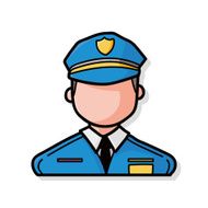 career character policeman doodle