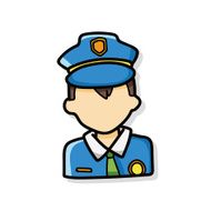 career character policeman doodle N3