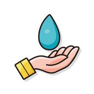 Conserve water to protect the environment doodle