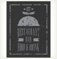 Hand-drawn chalkboard menu