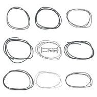 Banner for text ads Hand-drawn ovals with rough shapes