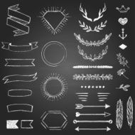 Set of hand drawn elements for design