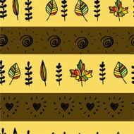 Autumn pattern with leaves