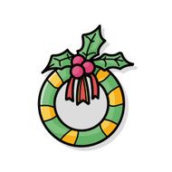 Christmas wreath doodle