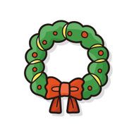 Christmas wreath doodle N2