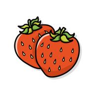 fruits strawberry doodle N3