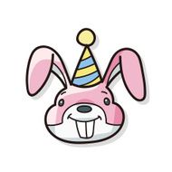 birthday rabbit doodle