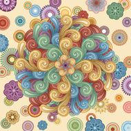 Funky Background with Swirls