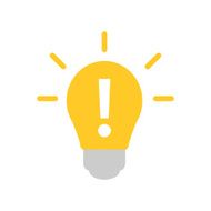 Lightbulb idea icon vector illustration eps10 on white background
