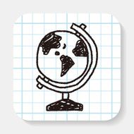 globe doodle drawing