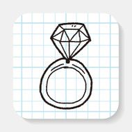 diamond ring doodle drawing