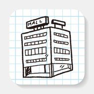 shop mall doodle drawing