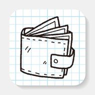 wallet doodle drawing