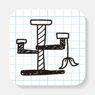Pet cat tree doodle