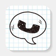 cell phone message doodle drawing N2