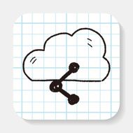 internet cloud doodle drawing