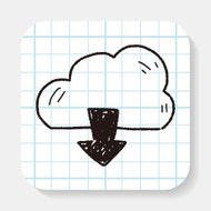 internet cloud doodle drawing N4