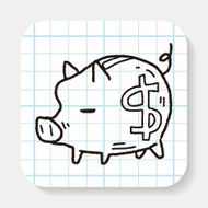 doodle pig money bank N3