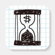 money hourglass doodle