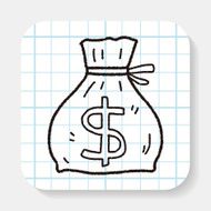 doodle money bag