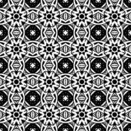 Vector Seamless Vintage Black and White Lace Pattern N15