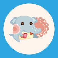 animal elephant having afternoon tea theme elements